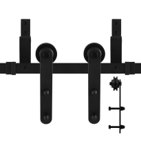 GPF0557.61 Doppel Schiebetürensystem Varsi schwarz 150 cm