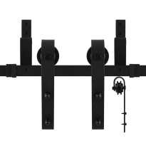 GPF0550.61 Doppel Schiebetürensystem Lanka schwarz 400 cm (2 x 200 cm)