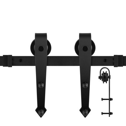 GPF0504.61 Schiebetürsystem Nuoli schwarz 183 cm