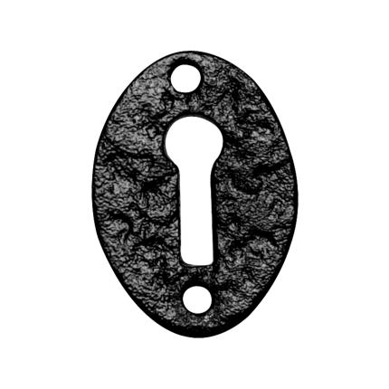Schlüsselrosette KP3011 45x34mm Schmiedeeisen schwarz